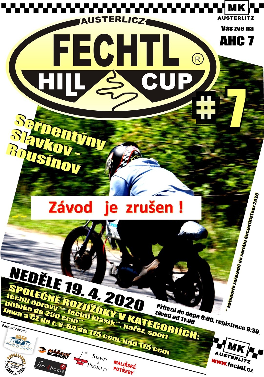 AHC7 - silniční závody malých motocyklů do vrchu - ZRUŠENO