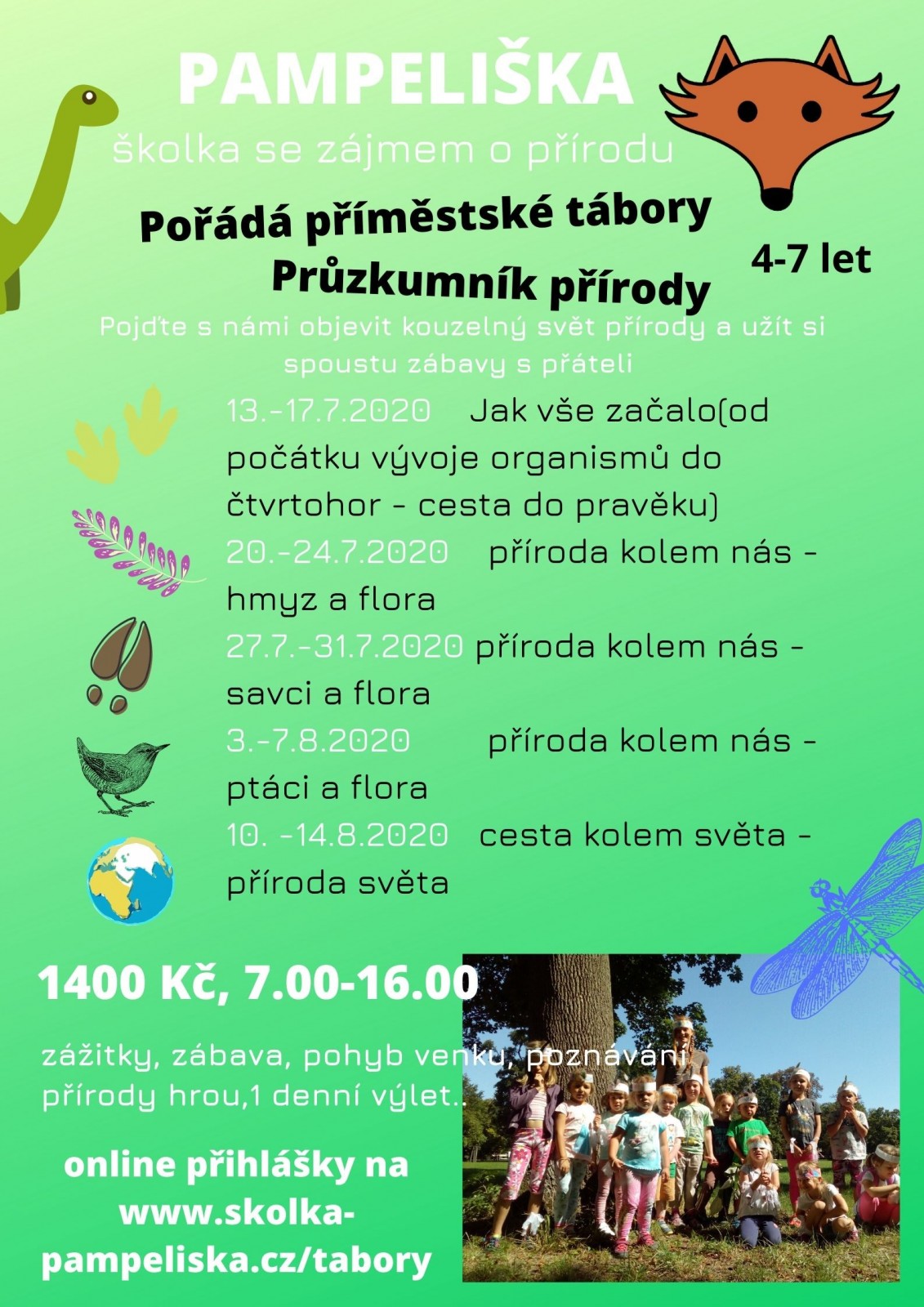 příměstský tábor ve Slavkově u Brna - průzkumník přírody od 3.8.-14.8.2020