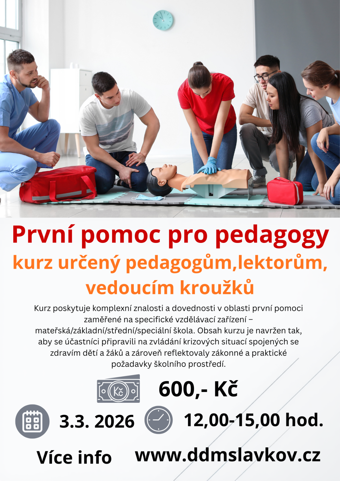 Kurz první pomoci pro pedagogy