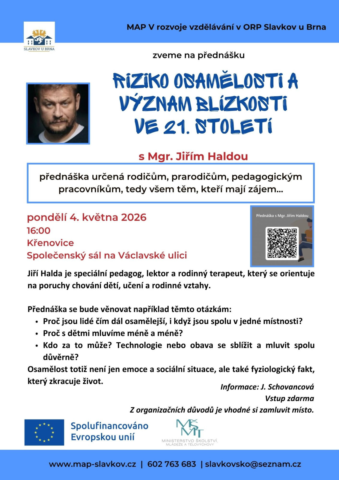 Riziko osamělosti a význam blízkosti ve 21. století