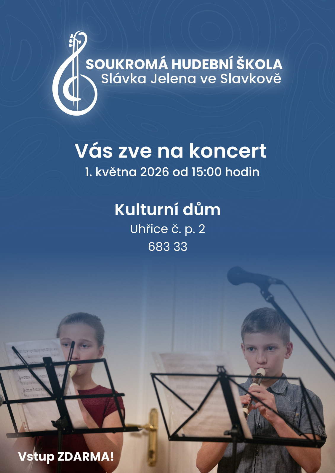 koncert v Kulturním domě obce Uhřice (okr. Vyškov)