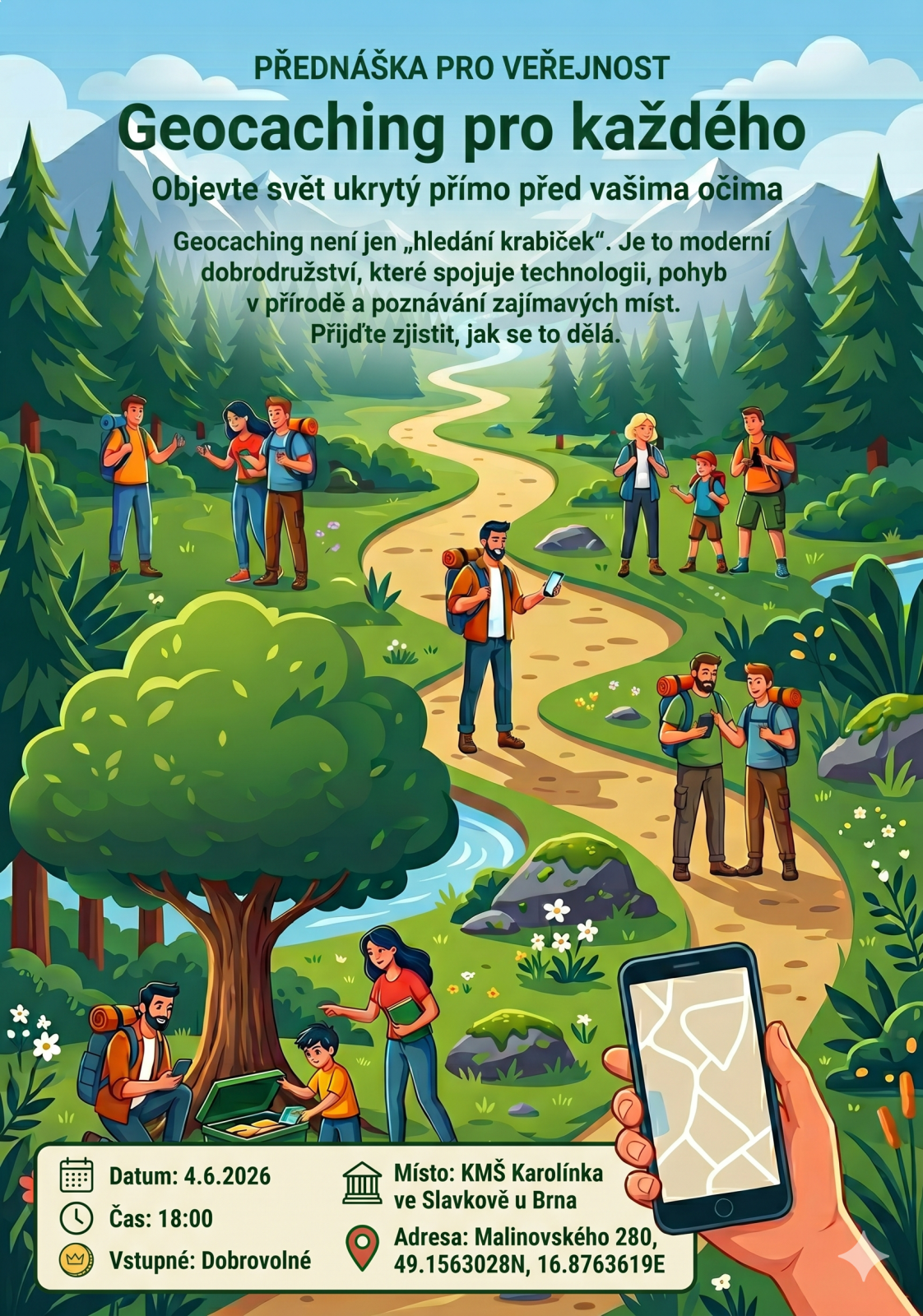 Geocaching pro každého - přednáška pro veřejnost