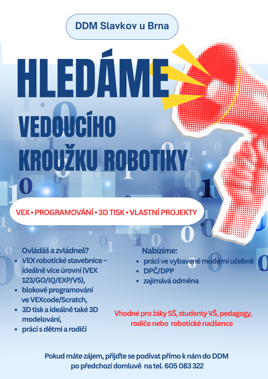 Hledáme nadšence do robotiky