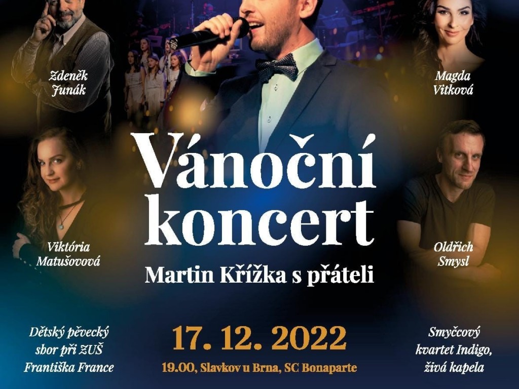 Vánoční koncert Martina Křížky ve Společenském centru Bonaparte