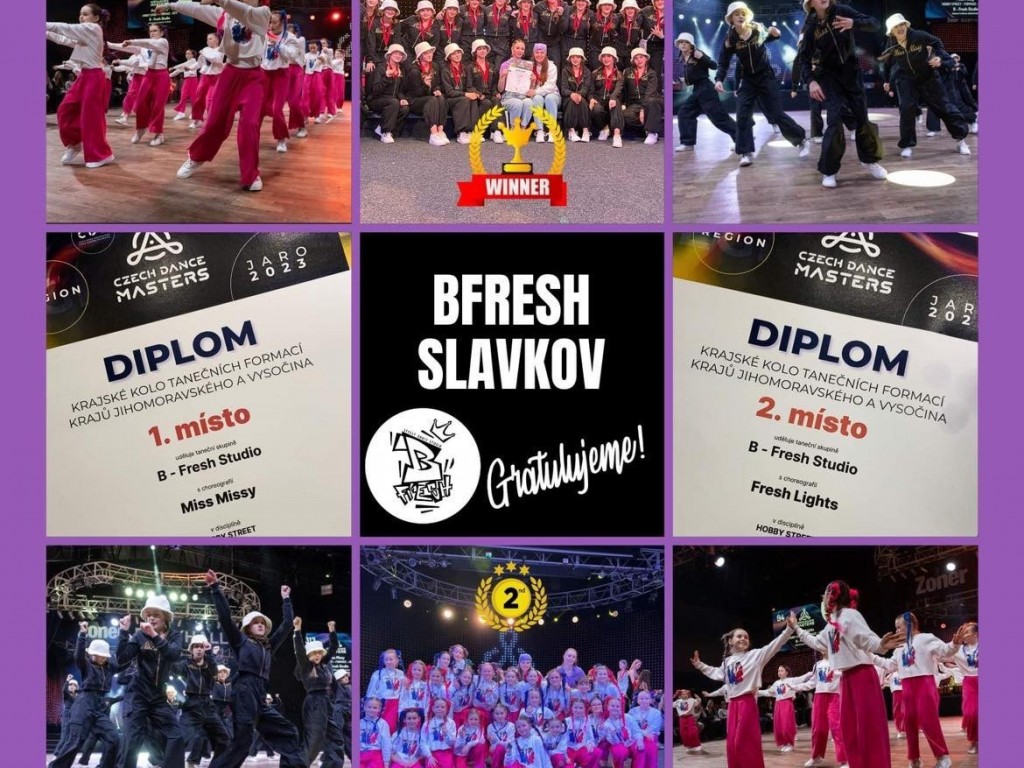 Gratulujeme tanečníkům z B-Fresh Studia Slavkov!  