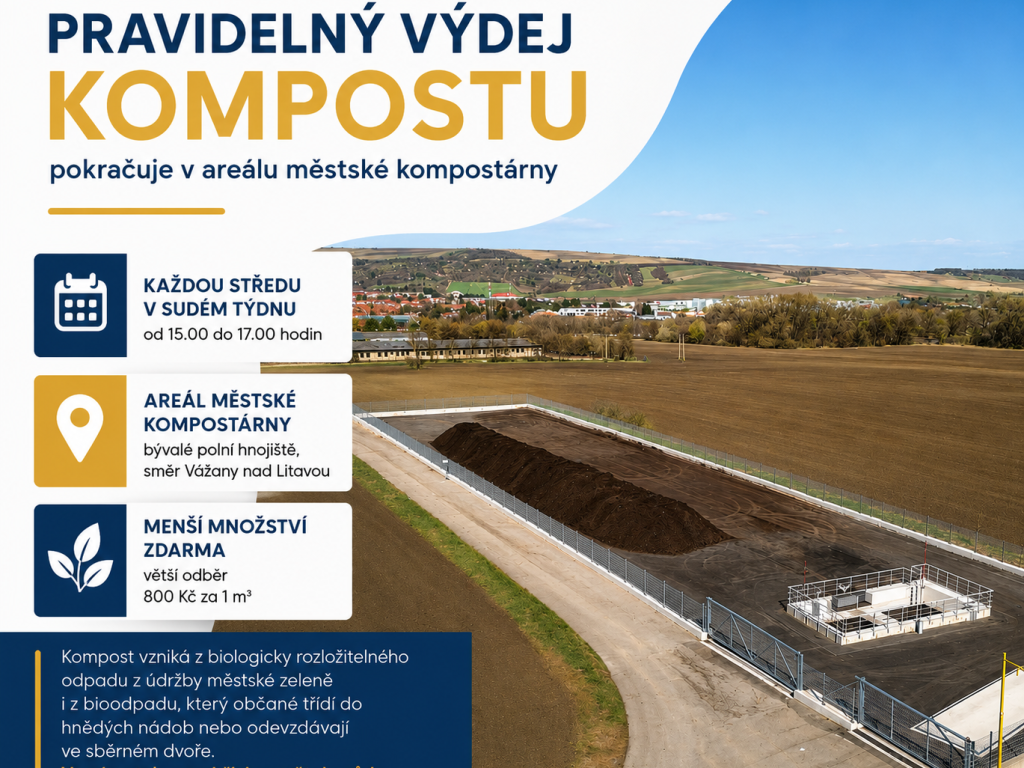 Pravidelný výdej kompostu pokračuje v novém areálu kompostárny