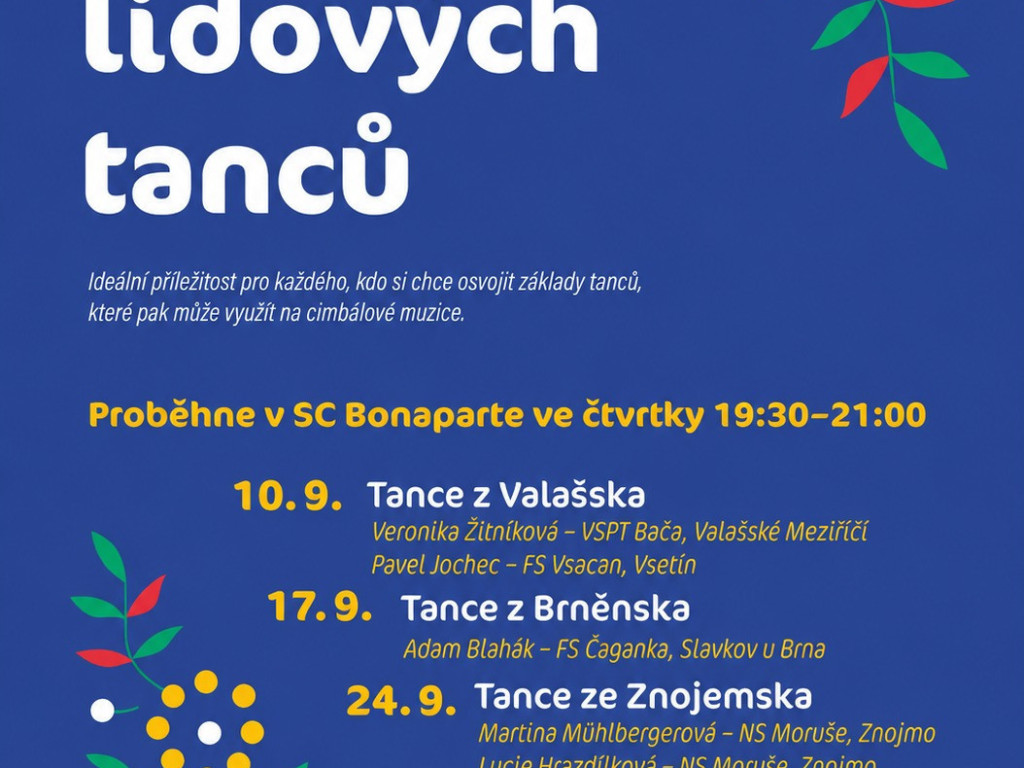 Kurz lidových tanců ve Slavkově