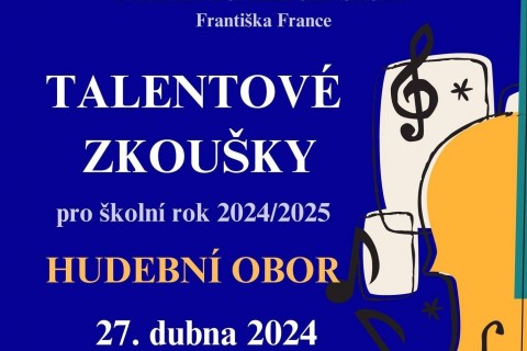 Talentové zkoušky do ZUŠ Františka France